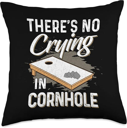 Cornhole Gifts for Men, Women & Kids Funny Board Bean Bags Cornhole Player Throw Pillow, 18x18, Multicolor