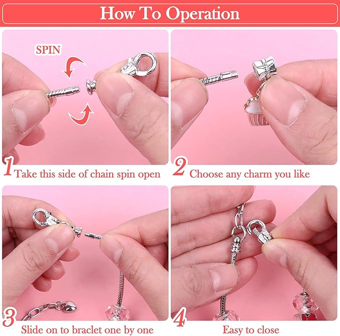 Mckanti 150 Pieces Charm Bracelet Making Kit for Girls, Charm Bracelets Jewelry Making Kit with Beads Bracelets Charms Necklace DIY Crafts Gifts Set for Teen Girls Kids Age 8-12