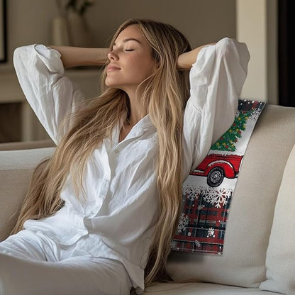 Christmas Decor Truck Recliner Headrest Protector Wear Resistant Head Rest Cover for Recliner Soft Sofa Arm and Head Protectors for Home Couch Loveseats Decoration 3pcs