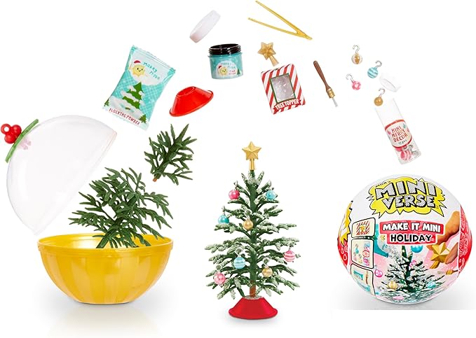 MGA's Miniverse Make It Mini Holiday 3 Pack Series Mini Collectibles - Seasonal, Blind Packaging, DIY, Resin Play, Replica Food, NOT Edible, Collectors, 8+