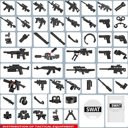 Military Base Army Base Building Blocks Sets WW2 Battle Brick Armory Swat Team Weapons Pack Toys Compatible with Major Brands Bricks(568 Pcs)