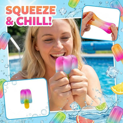 Ice Cream Squeeze Squishy,Summer Sensory Stress Relief,Squishies Slow Rising Fidget Toy Suitable for Everyone (Purple)