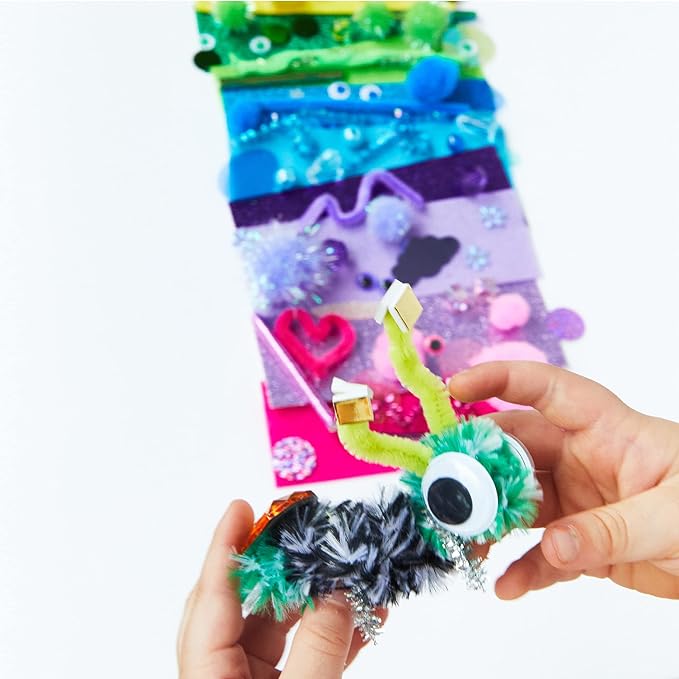 Kid Made Modern Rainbow Craft Kit - Bulk Arts & Crafts Supplies and Materials for Kids - 300+ Pieces DIY Art Box Case for Creative Projects (Ages 6+)