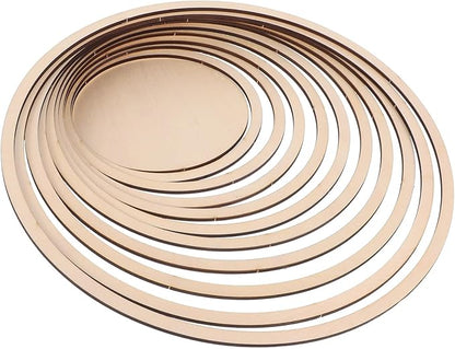 Wooden Concentric Cutting Guide for Pottery - 11 Piece Clay Cutting Tools Set for Accurate Ceramics Shaping and Modeling
