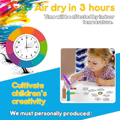 CAPKIT 36Pcs Suncatcher Kits for Kids, Window Art Kids Crafts, 11 Paints for Creative DIY, Arts and Crafts Gift for Kids Children 4-8