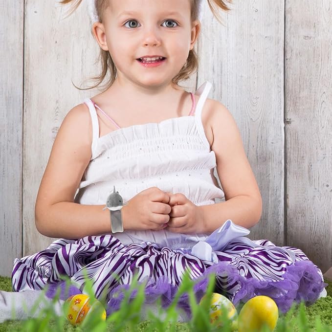 Abaodam Adultos 3pcs Plush Ring Slap Rings Slap Bracelet Animals Party Bracelets Slap Bracelet Stuffed Animal Slap Bracelets Kids Party Favors Plush Kids aldult pp Cotton