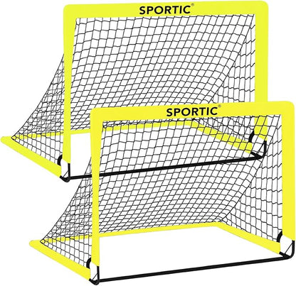 2 Pack 4' x 3' Soccer Goal Net Set, Pop Up Kids Practice Soccer Goals for Indoor and Outdoor.Portable Soccer Net with Carrying Bag & Ground Pegs, Perfect for Backyard, Field, Court