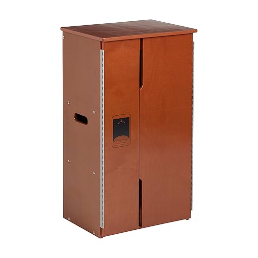 ECR4Kids Play Kitchen Refrigerator, Wooden Playset, Dark Walnut