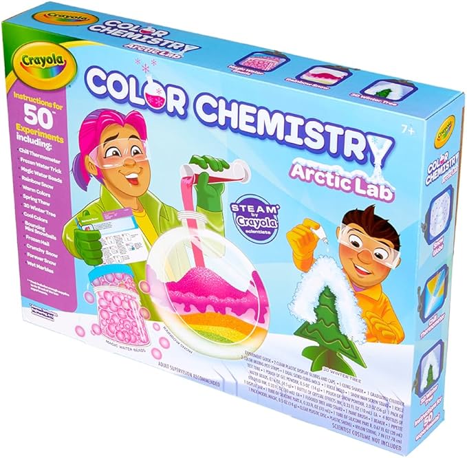 Crayola Arctic Color Chemistry Set for Kids, Steam/Stem Activities, Educational Toy, Ages 7, 8, 9, 10
