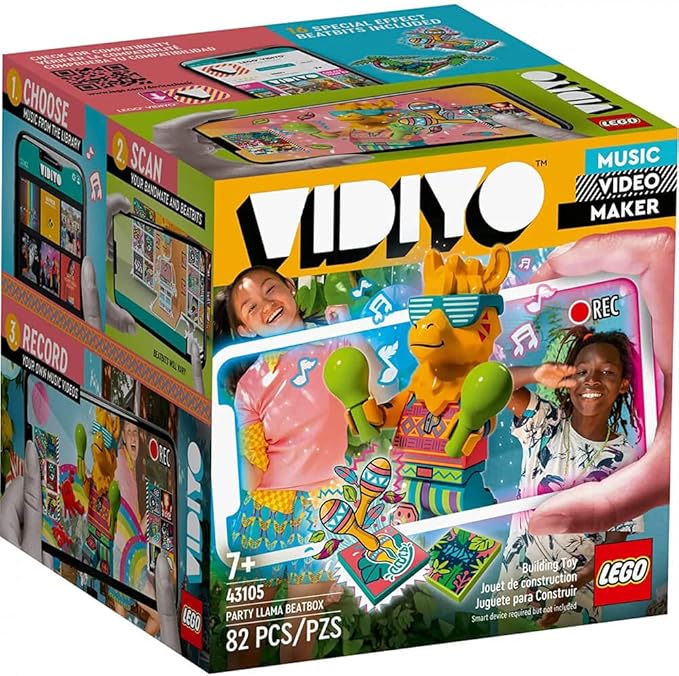 LEGO VIDIYO Party Llama Beatbox 43105 Building Kit with Minifigure; Creative Kids Will Love Producing Music Videos Full of Songs, Dance Moves and Special Effects, New 2021 (82 Pieces)