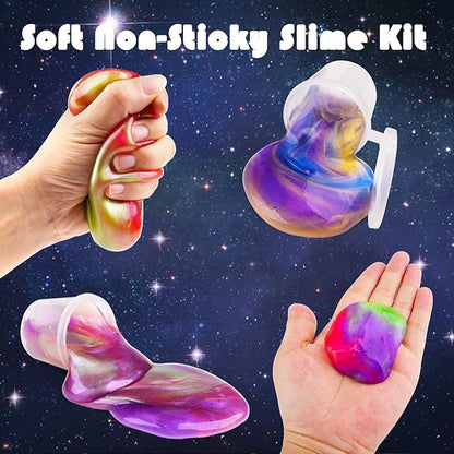 32 Pack Galaxy Slime, School Classroom Valentine's Gifts Exchange,Valentine's Day Gifts for Kids, Easter Party Favors for Girls and Boys, Super Soft and Non-Sticky Slime Toys Kit
