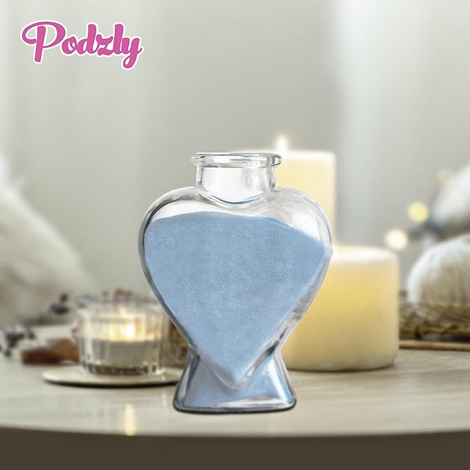 Podzly 5 Pound Decorative Bulk Craft Sand - Blue Sand. Ideal for Weddings, Classroom Activities, Creative Crafts, and Decorative Projects. Fine, Sand Bulk for Your Crafting Needs!