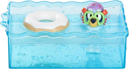 Bluey Beach Cabin Playset, with Exclusive Figure with Goggles. Includes 10 Play Pieces and Sticker Sheet
