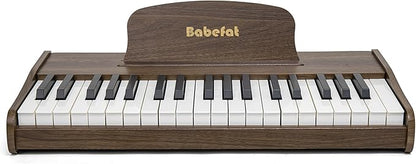 Kids Piano Keyboard 37 Keys Digital Piano for Kids Mini Musical Instruments Wooden Pianos Toy for 4+ Years Old Girls and Boys Birthday Gift Walnut (Walnut)