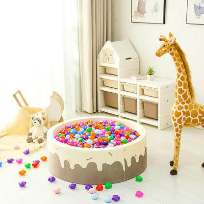 GOGOSO Ball Pits Balls for Toddlers, 100 Stars Hearts Florid Shapes Ball, Flowers Plastics Balls for Bounce House, Pastel Ball for Kids Birthday Party Xmas Friendship Bracelet Banner Decor