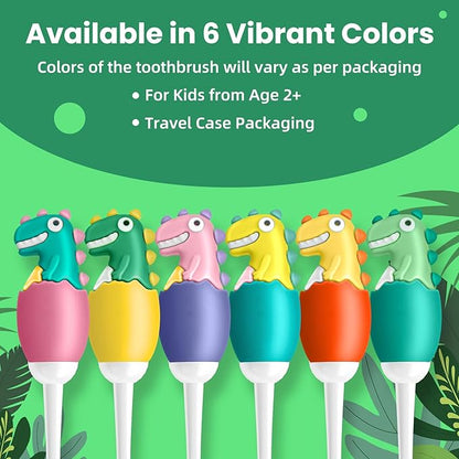 Kids Manual Toothbrush, Extra Soft Bristle Toddler Toothbrush with 10000 Bristles, Kids Travel Toothbrush Designed for Delicate Teeth & Gums for Children 2-7 Years (Pink)