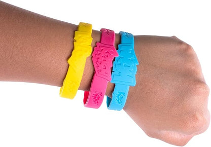 24 Assorted Superhero Comic Quotes & Sayings Colorful Rubber Jelly Bracelets for Children Birthdays, Party Favors, Kid's Goody Bags By Super Z Outlet