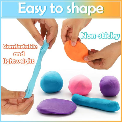 Air Dry Clay Kit 36 Colors,Modeling Clay with 3 Sculpting Tools,Air Dry Ultra Light Clay,DIY Molding Magic Foam Clay Gift for Kids Girls Boys Art Crafts Christmas Birthday Gifts(36 Colors)