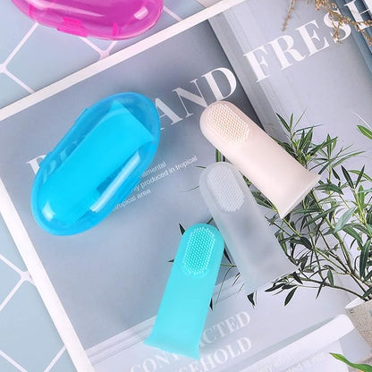 Jochebed Baby Finger Toothbrush for Training Teething - Infant & Toddles & Kids Teeth Brush Soft Babies Tooth Brushing Oral Cleaning Massager to Train Your Child Healthy Oral Habits -3 PCS
