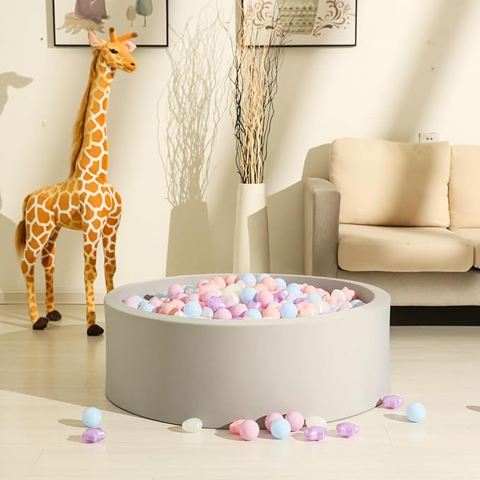 GOGOSO Ball Pit Balls,Plastics Balls for Ball Pit, Stars Hearts Shape for PastelBall for Toddlers Kids