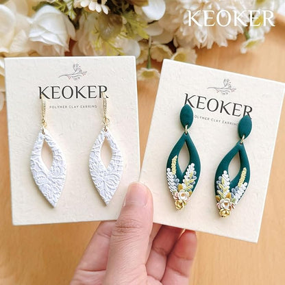 Keoker Polymer Clay Cutters, Boho Polymer Clay Cutters, Clay Earrings Cutters, Basic Polymer Clay Jewelry Making Supplies, Polymer Clay Cutter Sets