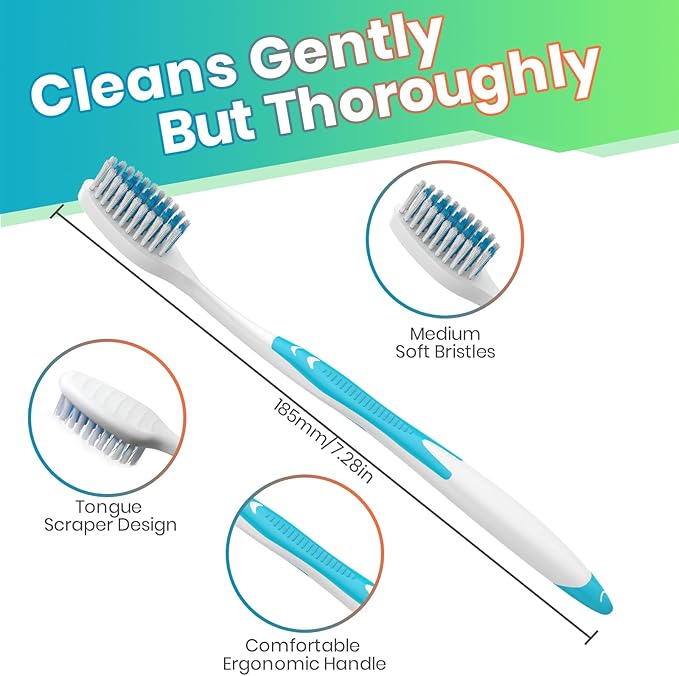 Bulk Toothbrushes 35 Pack, Individually Wrapped Toothbrushes Pack for Adults & Kids, Disposable Toothbrush Medium Soft for Travel, Donations, Hotels