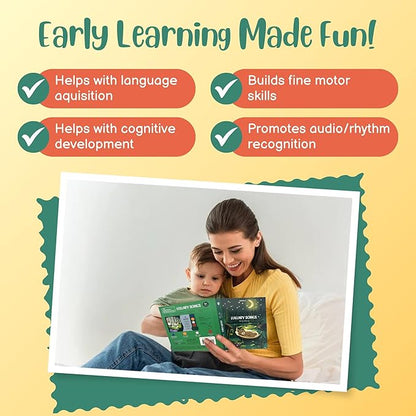 Interactive Sound Book for Toddlers with Nursery Rhyme Songs, Musical Toy, Hush Little Baby, You are My Sunshine, Check Out The Video to Hear The Singer's Voice
