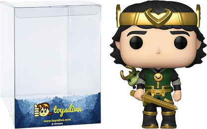 Kid L o k i : P o p ! Vinyl Figurine Bundle with 1 Compatible 'ToysDiva' Graphic Protector (900-55746 - B)