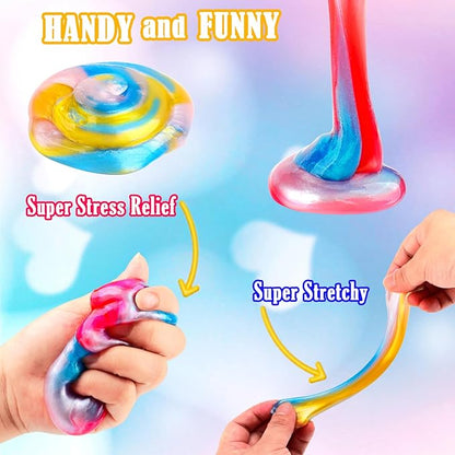 70 Pack Galaxy Slime, Super Mini Slime Kit, Funny Clear Slimes for Girls and Boys Slime, Party Favors Birthday Gifts, Classroom Prizes, Valentines, Easter and Christmas Slime Stress Relief Toys