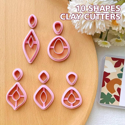 Keoker Polymer Clay Cutters, Boho Polymer Clay Cutters, Clay Earrings Cutters, Basic Polymer Clay Jewelry Making Supplies, Polymer Clay Cutter Sets