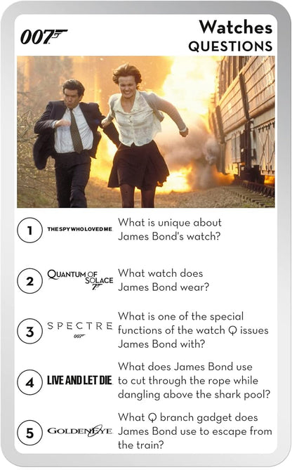 Top Trumps James Bond Movie Trivia Ggame: Quiz Games - Trivia Quiz - Kids Games - Games for Adults - Great Travel Games and Road Trip Games - Trivia Outdoor Games 2+ Players