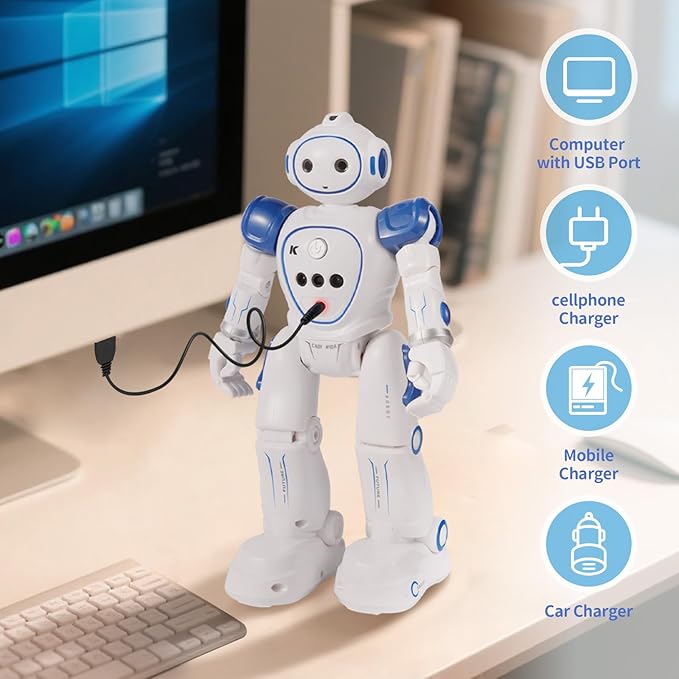 Robots Toy for Kids with Wireless Remote Control and Gesture Sensing, Programmable Walking Singing and Dancing Robots, Easter Gifts Birthday Gifts for Kids Aged 3 4 5 6 7 8 9 Year Old