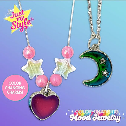 Just My Style Color-Changing Mood Jewelry Making Kit, Bracelet & Necklace Making Kit, Arts & Crafts Kit for Girls & Boys Ages 6-10