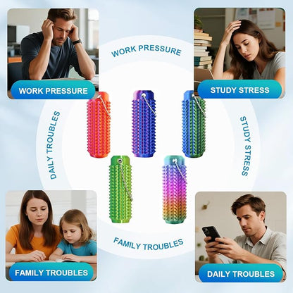 5PC Little Ouchies Fidget Toys Adults, Pain Stim Fidget Anxiety Relief Pain Stim Pocket Sensory Toys for Anxiety and Stress Reduction,Portable Travel Stress Relief Keychain