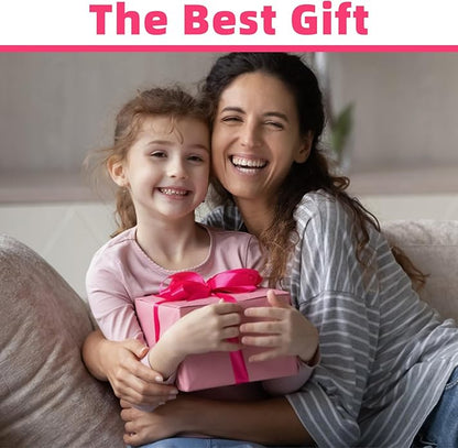 Little Girl Jewel Rings, Adjustable Pink Rings Girls Kids Pretend Play and Dress up Jewelry Set, Cute Rings with Display Case Party Favors Toys Gifts