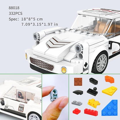 Super Car Models Building Kit, Building Blocks Kit Racing Toy Cars Collectible Gifts for Adult Kids 6+(332 PCS) 88018