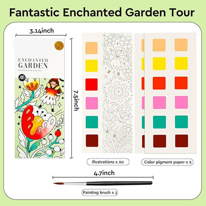 Watercolor Coloring Books for Kids Ages 5-6,8-12,Travel Pocket Water Color Paint Set for Toddlers Party Birthday Thank You Exchange Gift Art and Craft Easter Basket Stuffers for Toddlers