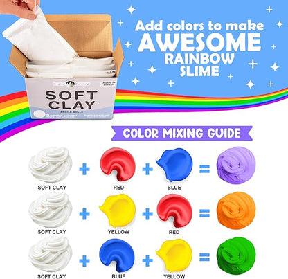 Original Stationery Soft Clay for Slime Making, Moldable Modeling Clay for Kids, Add to Glue and Shaving Foam for Butter Slimes, 1.3 Lbs/600g, Fun Easter and Birthday Gift, Slime Mix Ins Supplies