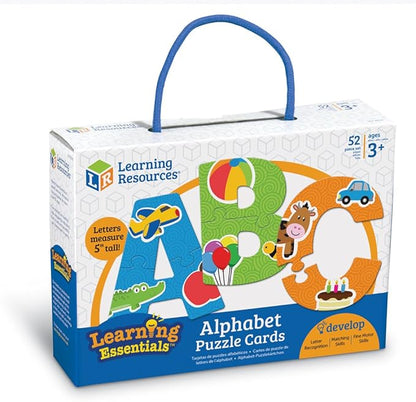 Learning Resources Alphabet Puzzle Cards, Early ABCs, Toddler Puzzle, 26-Self Correcting Puzzles, Alphabet Toys for Toddlers, ABC toys, 52 Pieces, Ages 3+