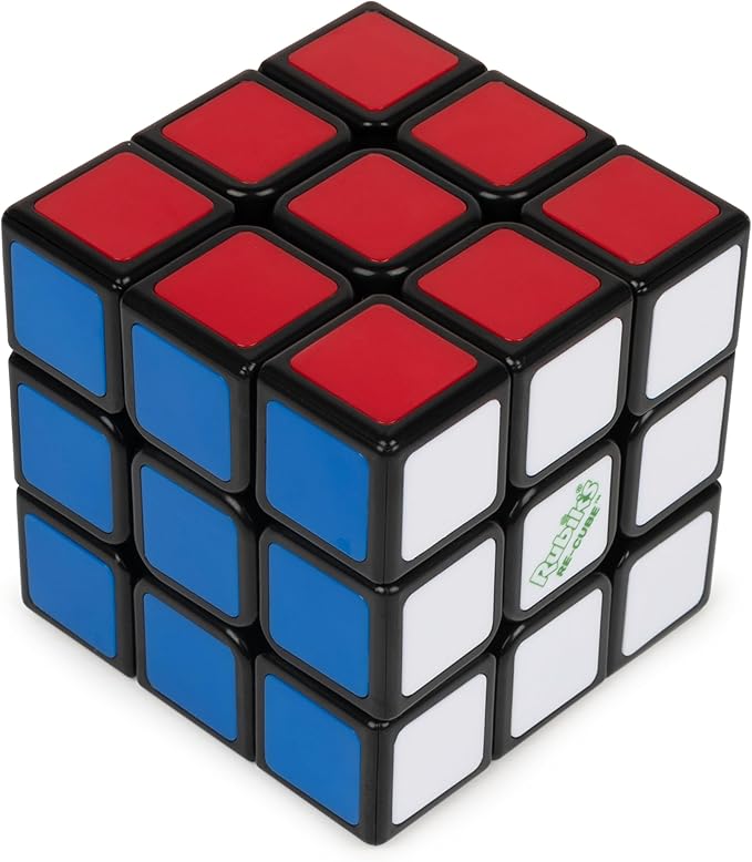 Rubik's Cube, Re-Cube, The Original 3x3 Cube Made with 100% Recycled Plastic 3D Puzzle Fidget Cube Stress Relief Travel Game, for Ages 8+