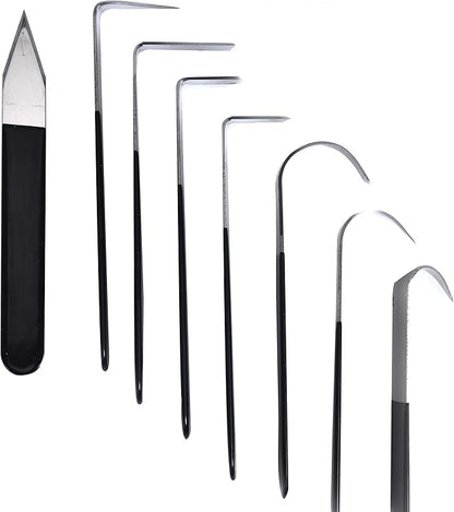 YaeTek 8 Pack Pottery Tools Stainless Steel, 8 Styles Carving Shaping Knives Craft Trimming Clay Sculpture Hand Tools Artist Ceramic Tools Set for Carving, Sculpting, Shaping, Modeling