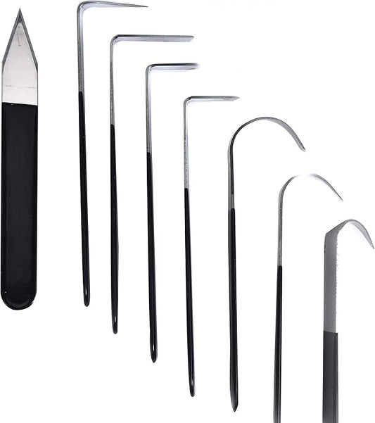 YaeTek 8 Pack Pottery Tools Stainless Steel, 8 Styles Carving Shaping Knives Craft Trimming Clay Sculpture Hand Tools Artist Ceramic Tools Set for Carving, Sculpting, Shaping, Modeling