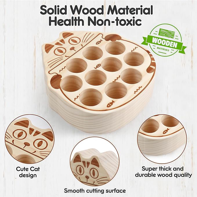 Wooden Magnetic Fishing Game for Toddlers 3+,Montessori Preschool Education Activities Learning Fine Motor Skills Color Sorting Magnet Fish Toys Easter Basket Stuffers Gift for Boys Girls