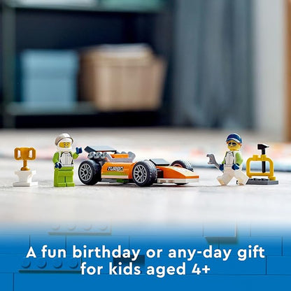 LEGO City Great Vehicles Race Car, 60322 F1 Style Toy for Preschool Kids 4 Plus Years Old, with Mechanic and Racing Driver Minifigures