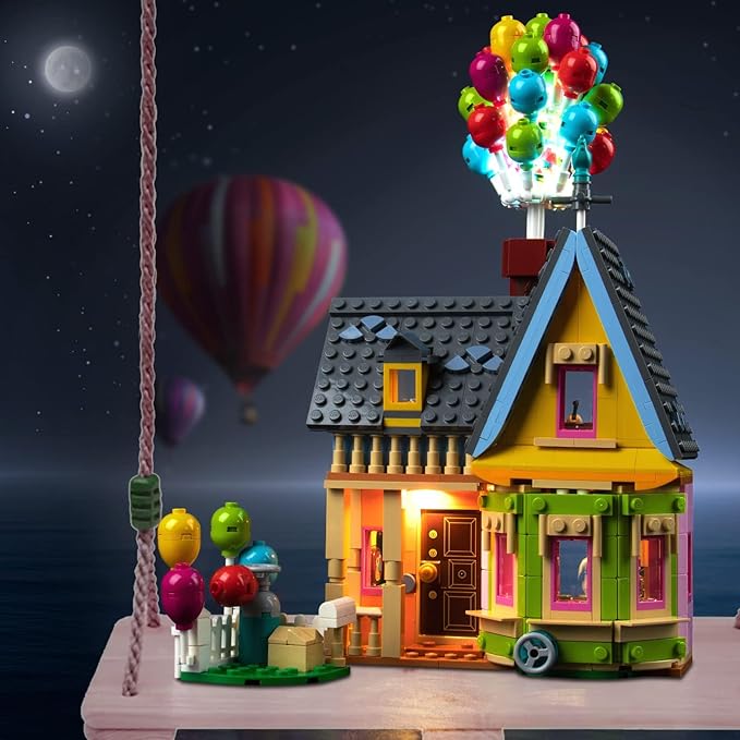 VONADO LED Light Kit Compatible with Lego Pixar ‘Up’ House 43217, DIY Lighting Compatible with Lego Up House 43217 (NO Model), Creative Lights for Up Set (ONLY Lights)