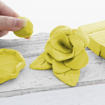 BAZIC Modeling Clay Yellow Color 1 LB, Modeling Dough Art Craft Non Toxic Gift for Artist Kids, Bulk for Classroom, 2-Pack