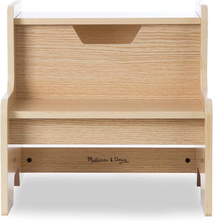 Melissa & Doug Kids Wooden Step Stool - Light Natural Finish