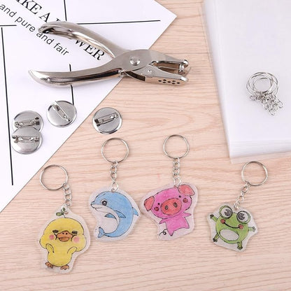 ASTARON 181Pcs Shrinking Plastic Sheets Kit Includes 20 Shrinking Film Art Paper and 161 Pcs Shrinkles Keychains Making Accessories for Kids Craft and Art Supplies