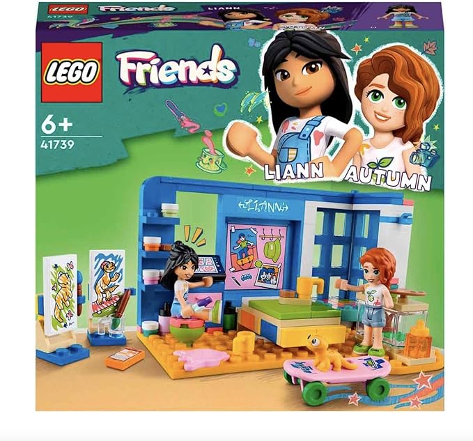 Lego Friends Liann's Room 41739, Art-Themed Bedroom Playset with Liann & Autumn Mini-Dolls, Collectible Toy for Girls and Boys 6 Plus Years Old