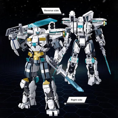 DAHONPA Frozen Warrior Transforming Mech Building Blocks Set (561 PCS), Assembly Mecha Robot Model Kit, Technology City MechWarrior Toy, Christmas Birthday Gifts for Adults and Kids